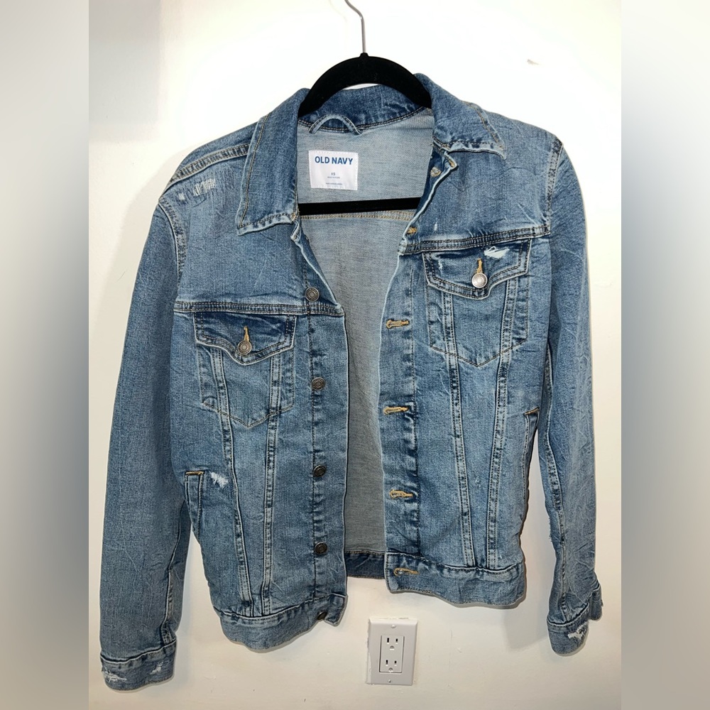 Old Navy Washed blue denim jacket in perfect condition - mens size extra small